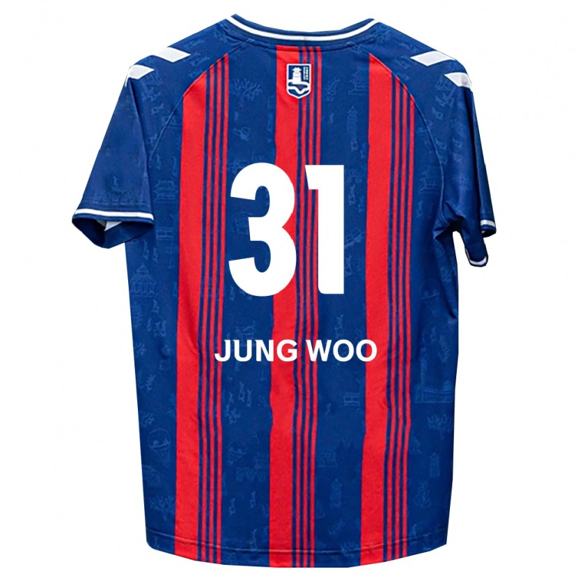 Danxen Mænd Jung-Woo Moon #31 Blå Rød Hvid Hjemmebane Spillertrøjer 2026/27 Trøje T-Shirt