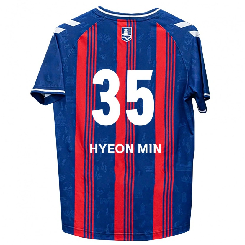 Danxen Mænd Hyeon-Min Kim #35 Blå Rød Hvid Hjemmebane Spillertrøjer 2026/27 Trøje T-Shirt