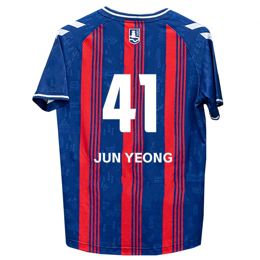 Danxen Mænd Jun-Yeong Choi #41 Blå Rød Hvid Hjemmebane Spillertrøjer 2026/27 Trøje T-Shirt