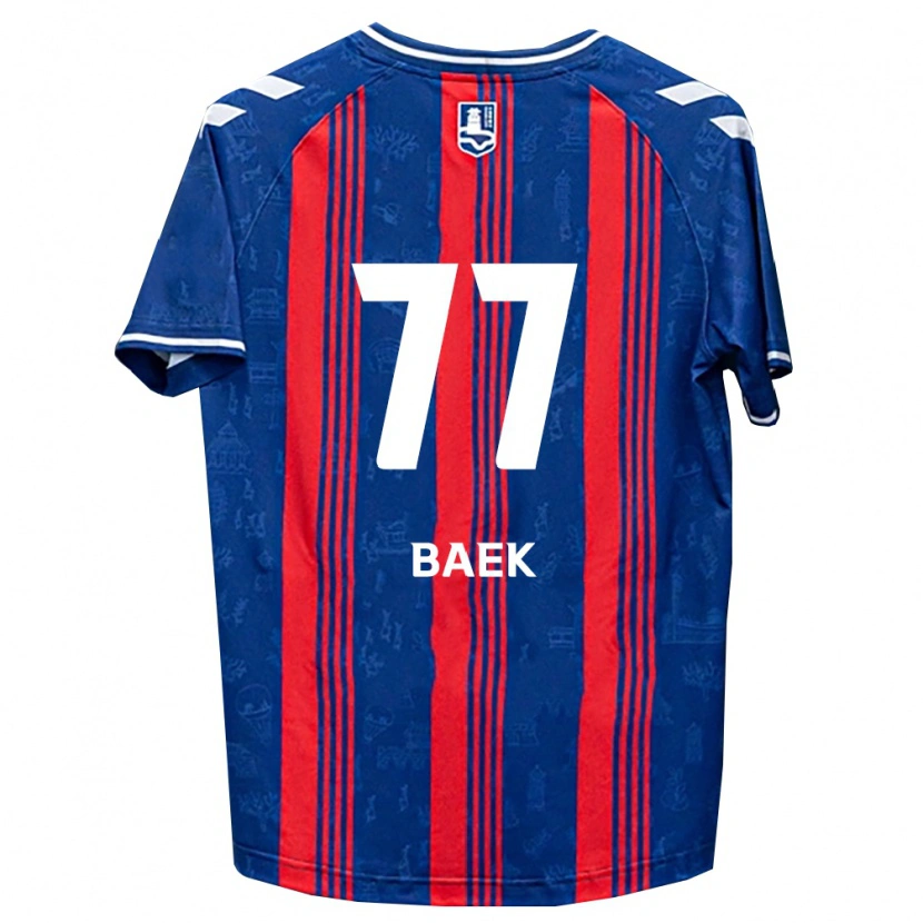 Danxen Mænd Kyeong Baek #77 Blå Rød Hvid Hjemmebane Spillertrøjer 2026/27 Trøje T-Shirt