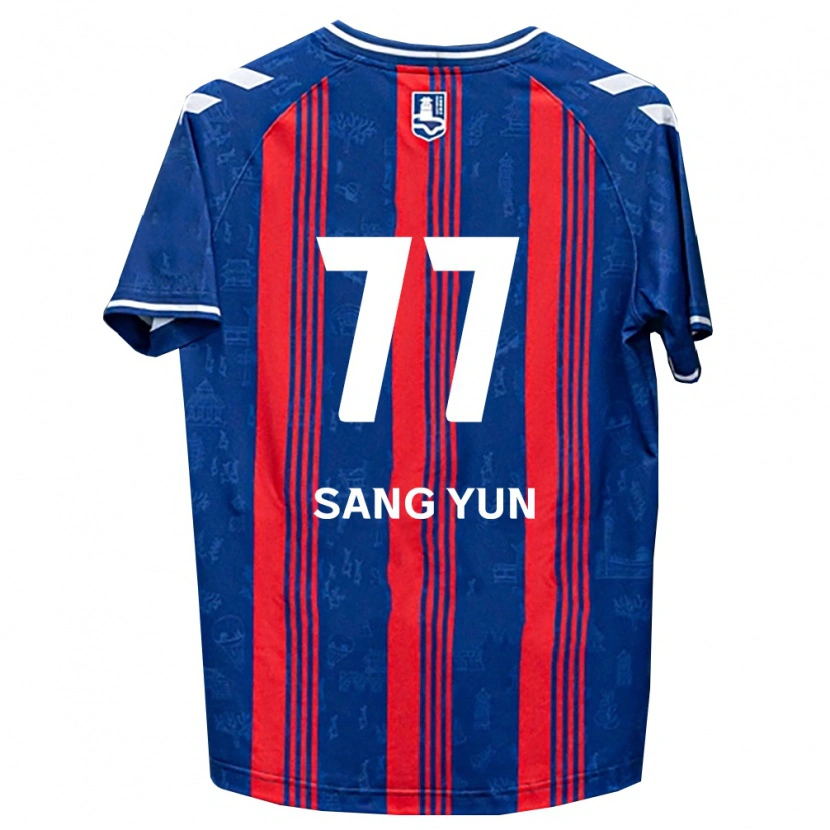 Danxen Mænd Sang-Yun Kang #77 Blå Rød Hvid Hjemmebane Spillertrøjer 2026/27 Trøje T-Shirt
