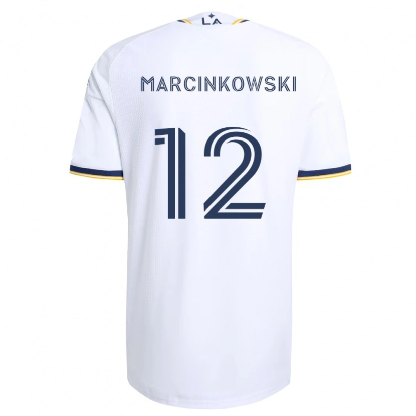 Danxen Mænd Jt Marcinkowski #12 Blå Gul Og Hvid Hjemmebane Spillertrøjer 2026/27 Trøje T-Shirt
