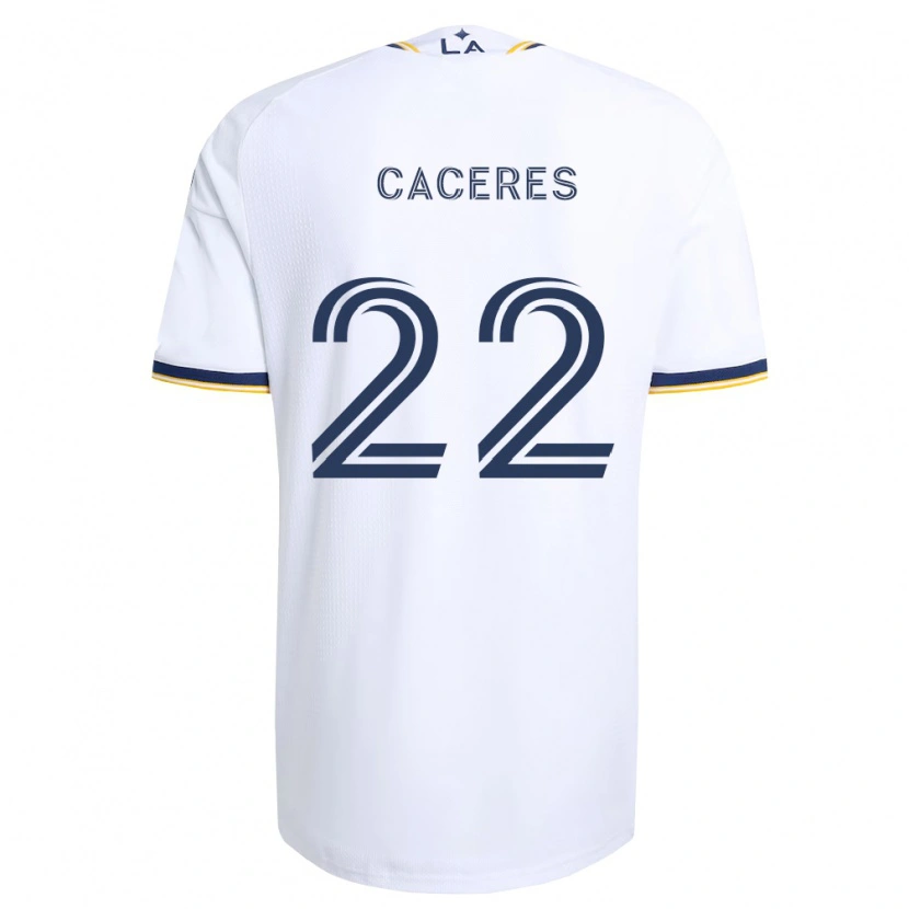 Danxen Mænd Martín Cáceres #22 Blå Gul Og Hvid Hjemmebane Spillertrøjer 2026/27 Trøje T-Shirt