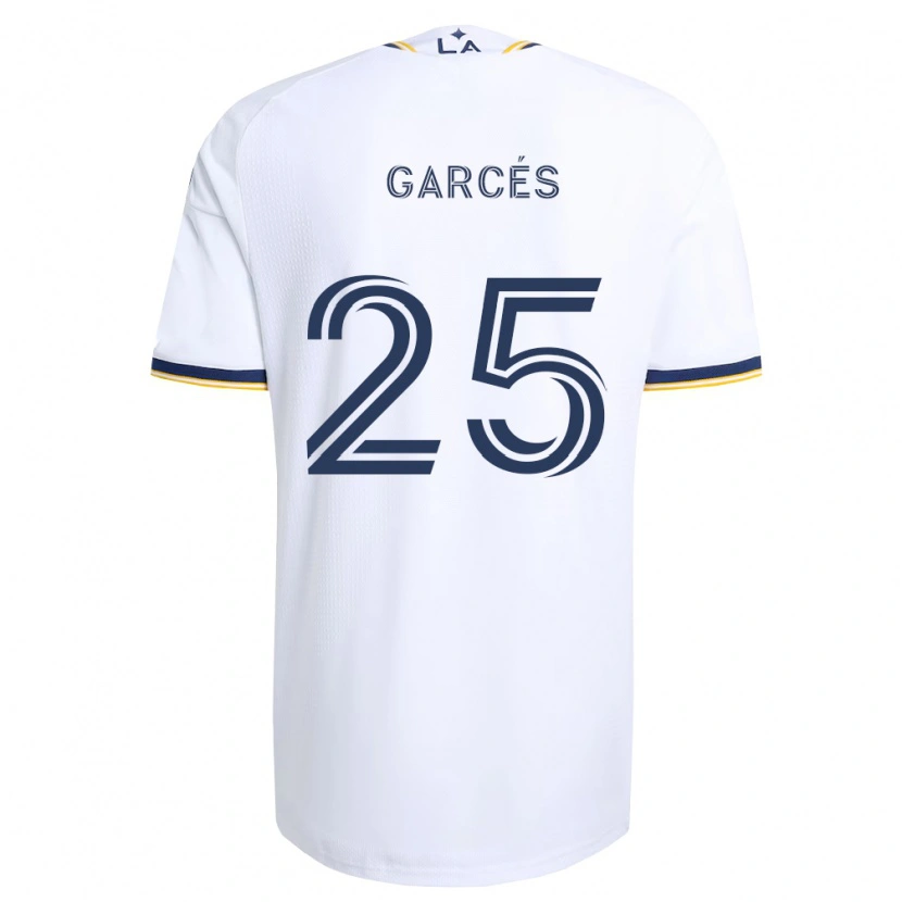 Danxen Mænd Carlos Garcés #25 Blå Gul Og Hvid Hjemmebane Spillertrøjer 2026/27 Trøje T-Shirt