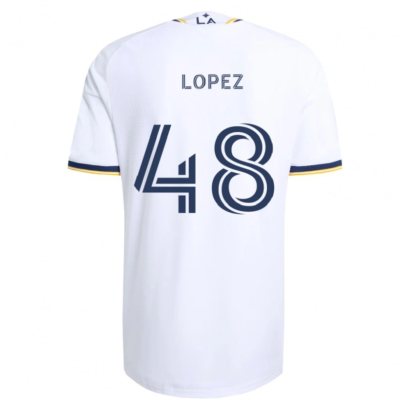 Danxen Mænd Diego López #48 Blå Gul Og Hvid Hjemmebane Spillertrøjer 2026/27 Trøje T-Shirt