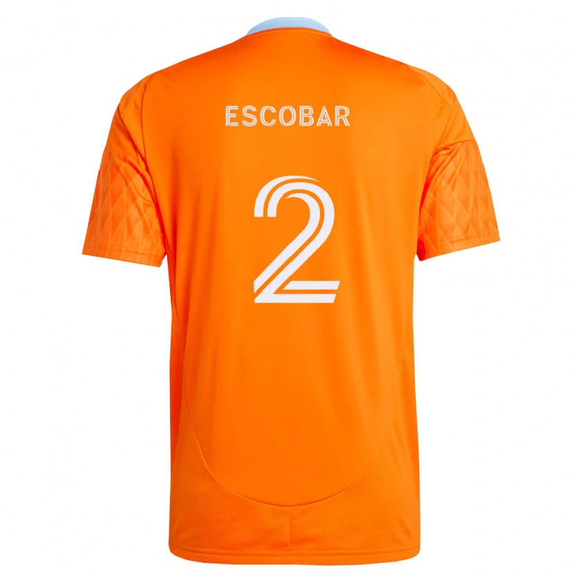 Danxen Mænd Franco Escobar #2 Orange Hvid Hjemmebane Spillertrøjer 2026/27 Trøje T-Shirt