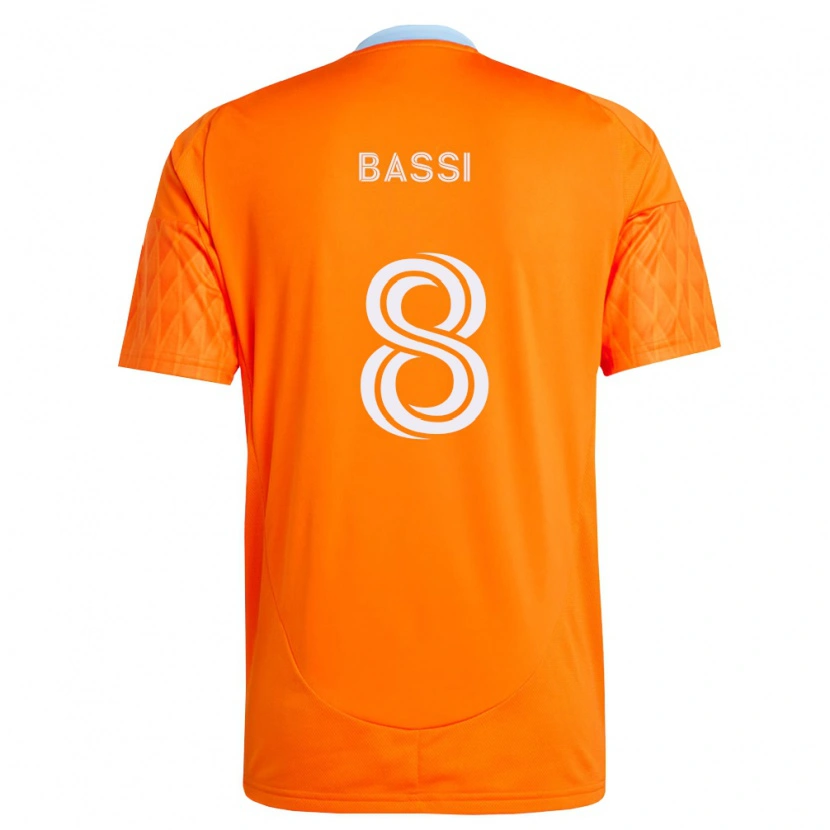 Danxen Mænd Amine Bassi #8 Orange Hvid Hjemmebane Spillertrøjer 2026/27 Trøje T-Shirt
