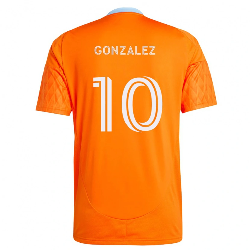Danxen Mænd Yair González #10 Orange Hvid Hjemmebane Spillertrøjer 2026/27 Trøje T-Shirt