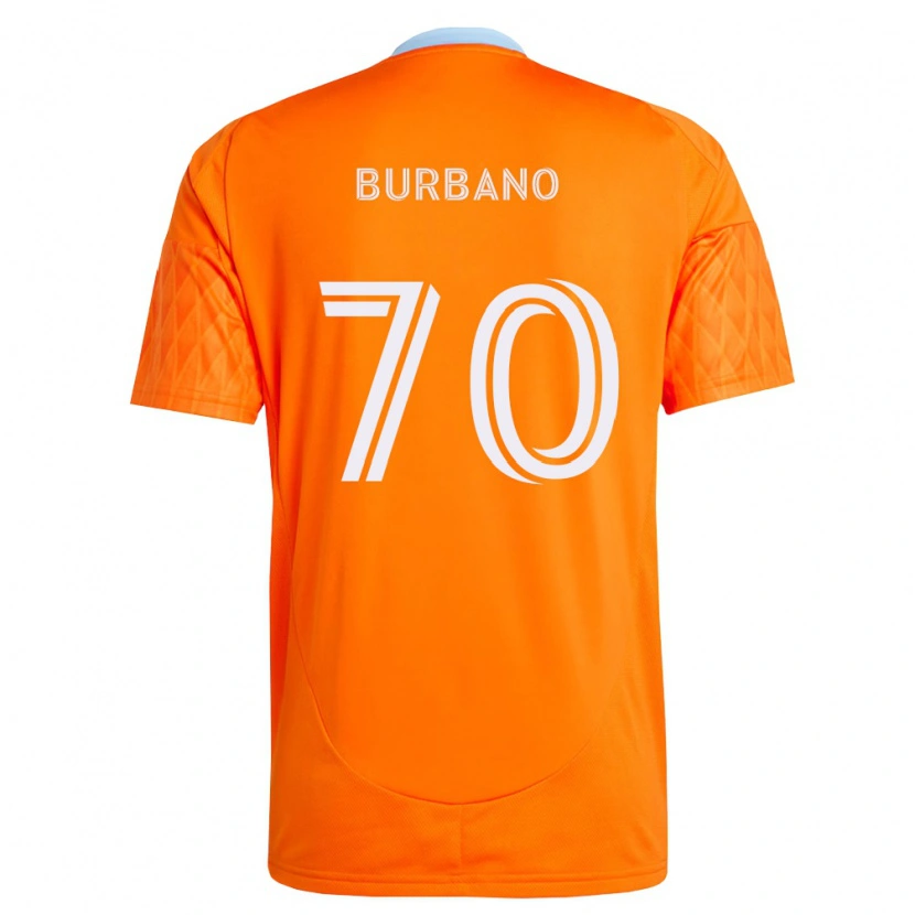 Danxen Mænd Jordy Burbano #70 Orange Hvid Hjemmebane Spillertrøjer 2026/27 Trøje T-Shirt