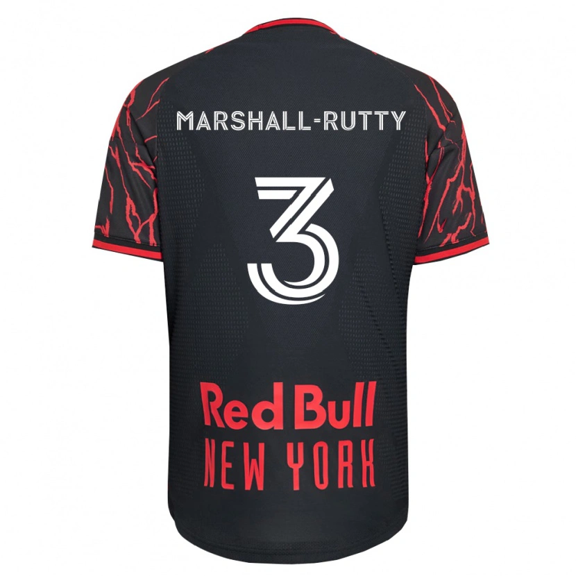 Danxen Mænd Jahkeele Marshall-Rutty #3 Rød Sort Hvid Hjemmebane Spillertrøjer 2026/27 Trøje T-Shirt