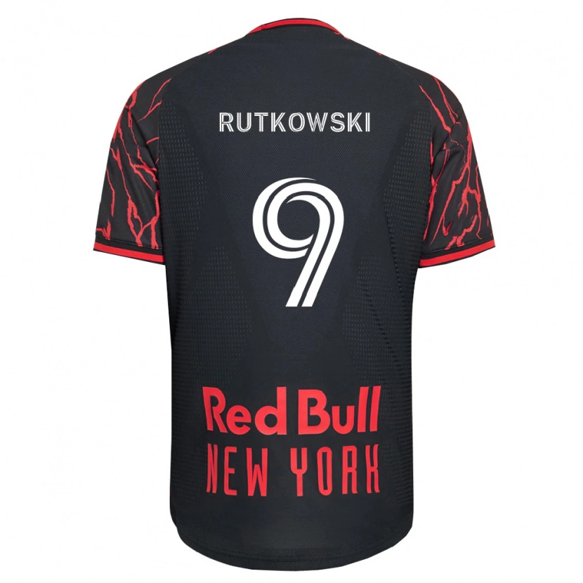 Danxen Mænd David Rutkowski #9 Rød Sort Hvid Hjemmebane Spillertrøjer 2026/27 Trøje T-Shirt