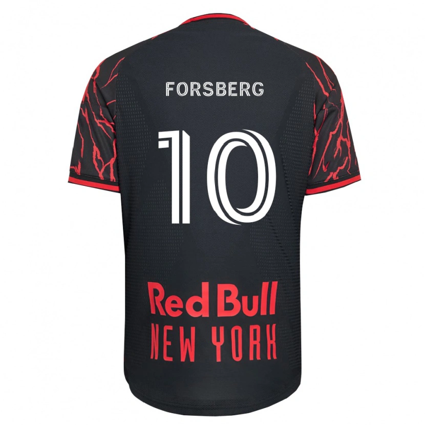 Danxen Mænd Emil Forsberg #10 Rød Sort Hvid Hjemmebane Spillertrøjer 2026/27 Trøje T-Shirt