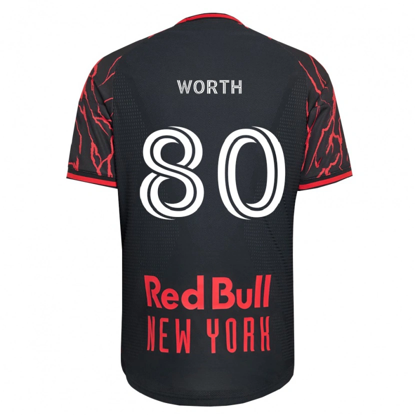 Danxen Mænd Nate Worth #80 Rød Sort Hvid Hjemmebane Spillertrøjer 2026/27 Trøje T-Shirt