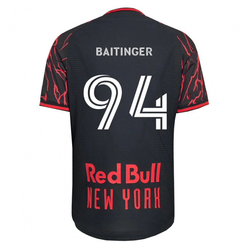 Danxen Mænd Sean Baitinger #94 Rød Sort Hvid Hjemmebane Spillertrøjer 2026/27 Trøje T-Shirt