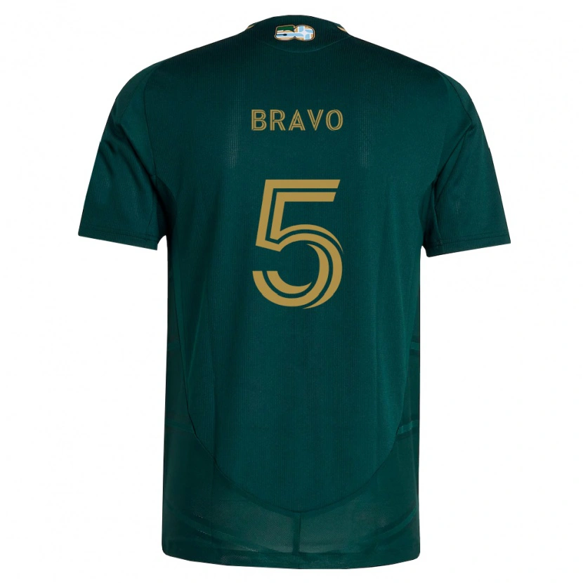 Danxen Mænd Claudio Bravo #5 Mørkegrøn Brun Hjemmebane Spillertrøjer 2026/27 Trøje T-Shirt
