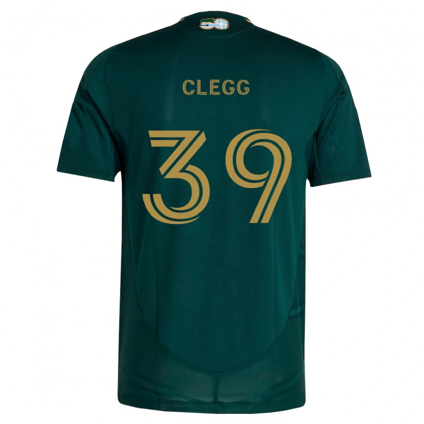 Danxen Mænd Tyler Clegg #39 Mørkegrøn Brun Hjemmebane Spillertrøjer 2026/27 Trøje T-Shirt