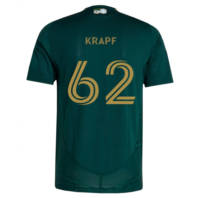 Danxen Mænd Andrew Krapf #62 Mørkegrøn Brun Hjemmebane Spillertrøjer 2026/27 Trøje T-Shirt