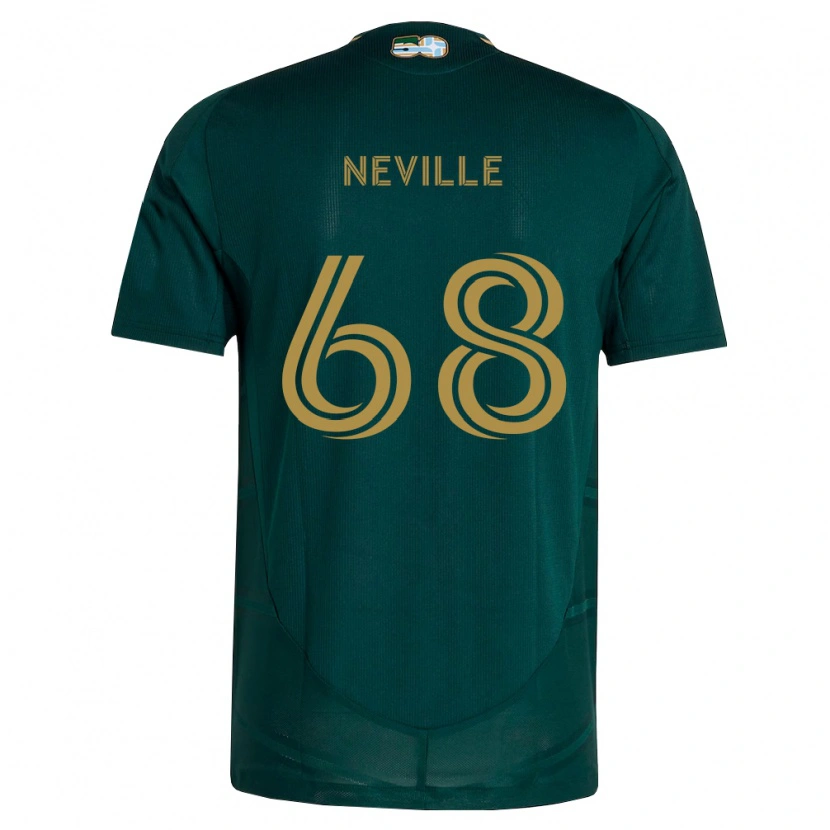 Danxen Mænd Harvey Neville #68 Mørkegrøn Brun Hjemmebane Spillertrøjer 2026/27 Trøje T-Shirt