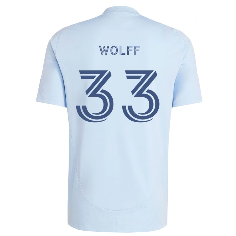 Danxen Mænd Owen Wolff #33 Lyseblå Lysegrå Hjemmebane Spillertrøjer 2026/27 Trøje T-Shirt