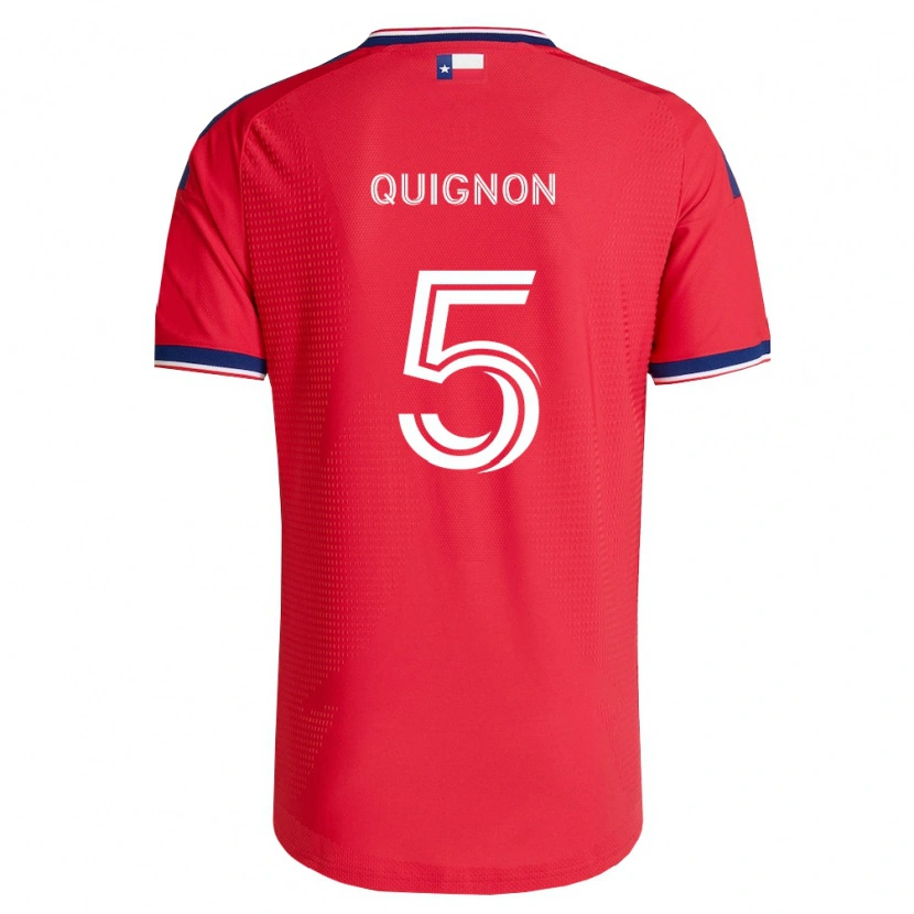 Danxen Mænd Facundo Quignón #5 Rød Blå Hvid Hjemmebane Spillertrøjer 2026/27 Trøje T-Shirt