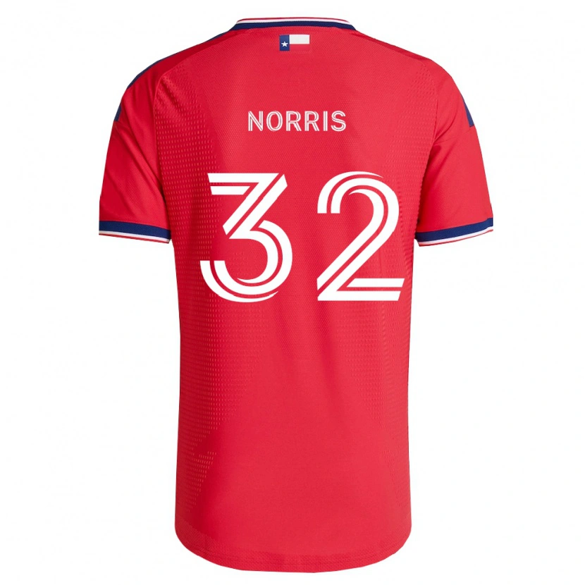 Danxen Mænd Nolan Norris #32 Rød Blå Hvid Hjemmebane Spillertrøjer 2026/27 Trøje T-Shirt