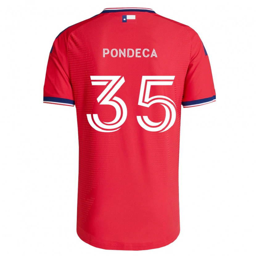Danxen Mænd Tomas Pondeca #35 Rød Blå Hvid Hjemmebane Spillertrøjer 2026/27 Trøje T-Shirt
