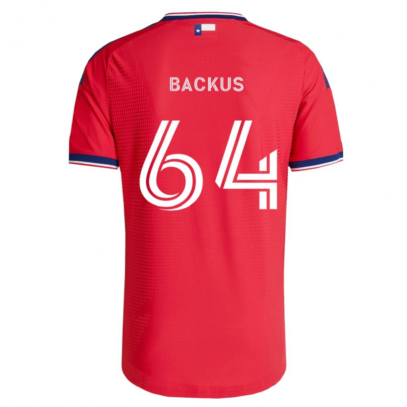 Danxen Mænd Braeden Backus #64 Rød Blå Hvid Hjemmebane Spillertrøjer 2026/27 Trøje T-Shirt