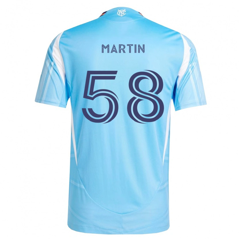 Danxen Mænd Eóin Martin #58 Himmelblå Hvid Hjemmebane Spillertrøjer 2026/27 Trøje T-Shirt