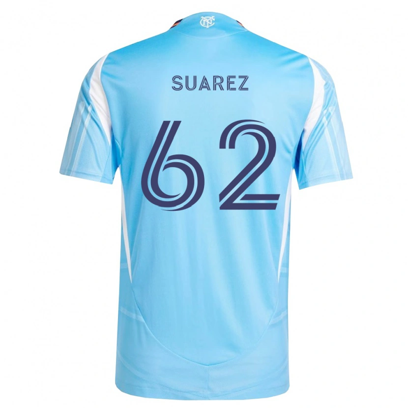 Danxen Mænd Anthony Suarez #62 Himmelblå Hvid Hjemmebane Spillertrøjer 2026/27 Trøje T-Shirt