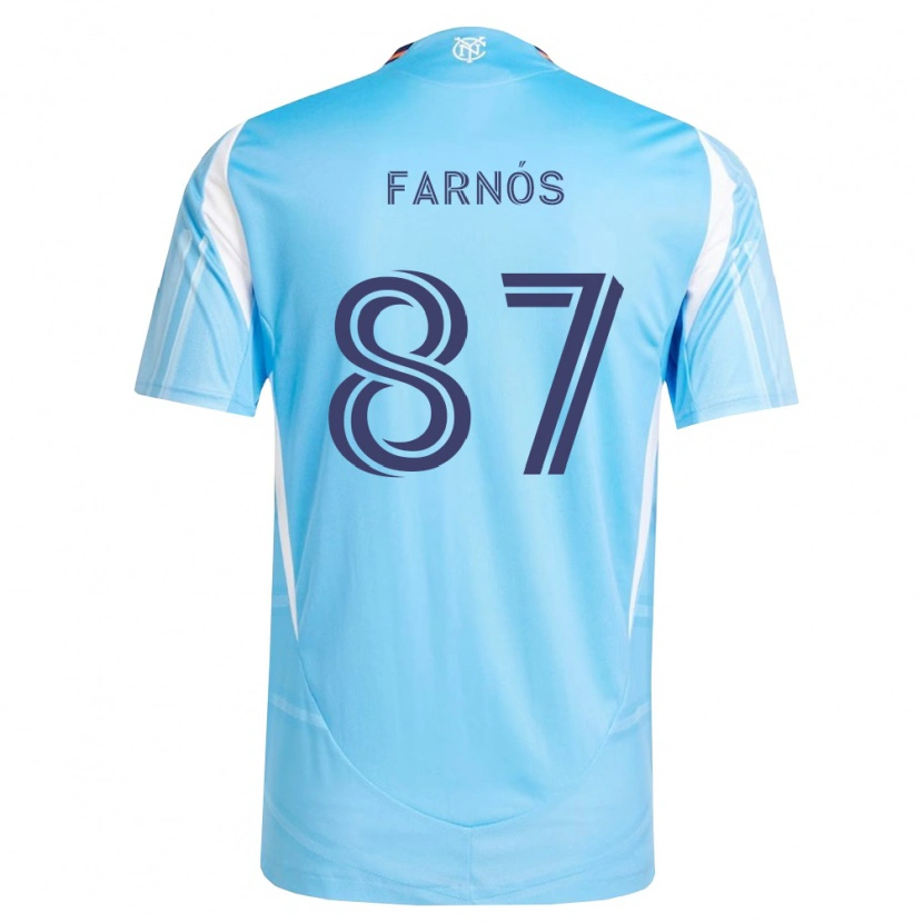 Danxen Mænd Arnau Farnós #87 Himmelblå Hvid Hjemmebane Spillertrøjer 2026/27 Trøje T-Shirt