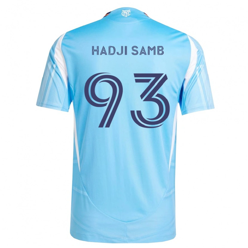 Danxen Mænd El Hadji Samb #93 Himmelblå Hvid Hjemmebane Spillertrøjer 2026/27 Trøje T-Shirt