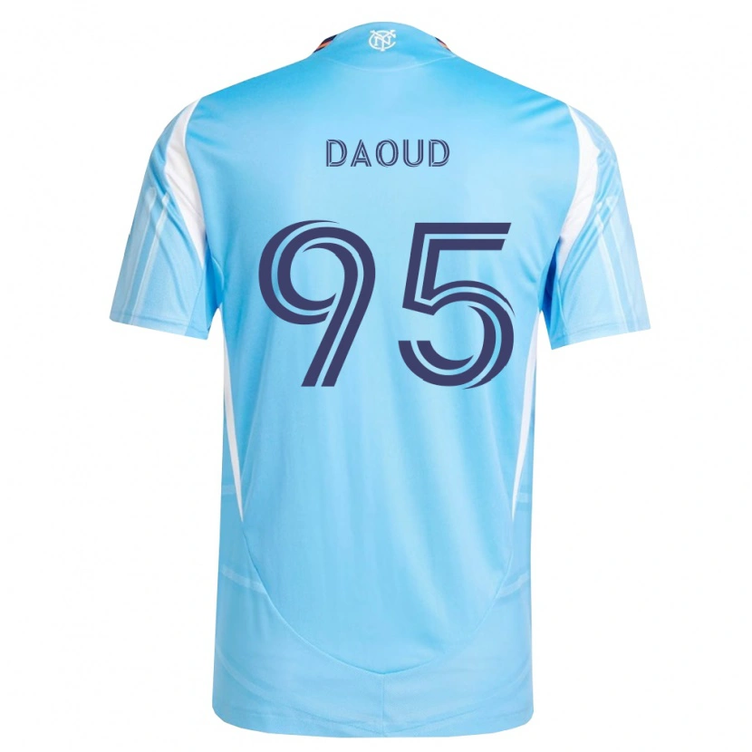 Danxen Mænd Rami Daoud #95 Himmelblå Hvid Hjemmebane Spillertrøjer 2026/27 Trøje T-Shirt