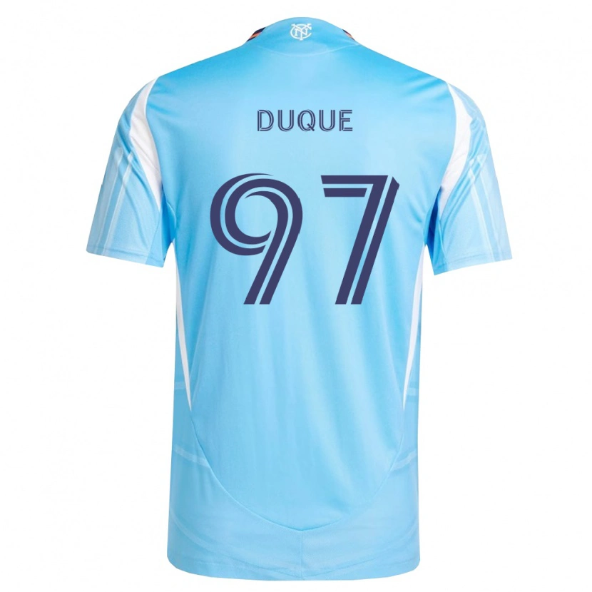 Danxen Mænd David Duque #97 Himmelblå Hvid Hjemmebane Spillertrøjer 2026/27 Trøje T-Shirt