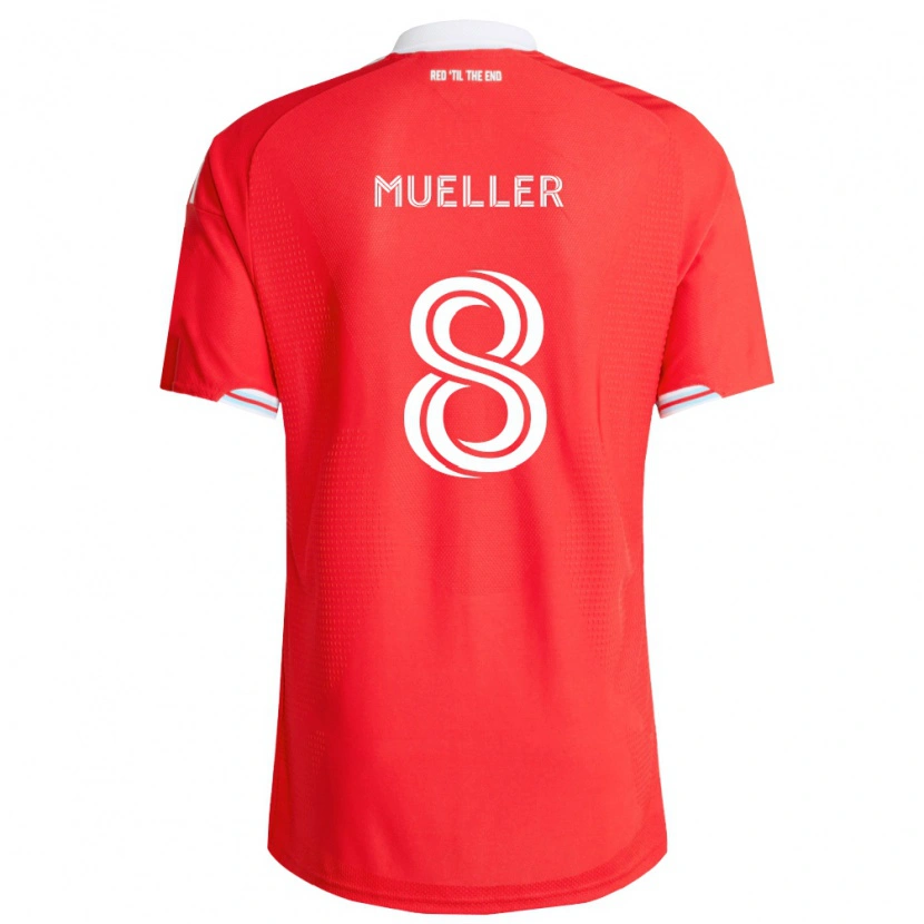 Danxen Mænd Chris Mueller #8 Rød Dyb Blå Hvid Hjemmebane Spillertrøjer 2026/27 Trøje T-Shirt