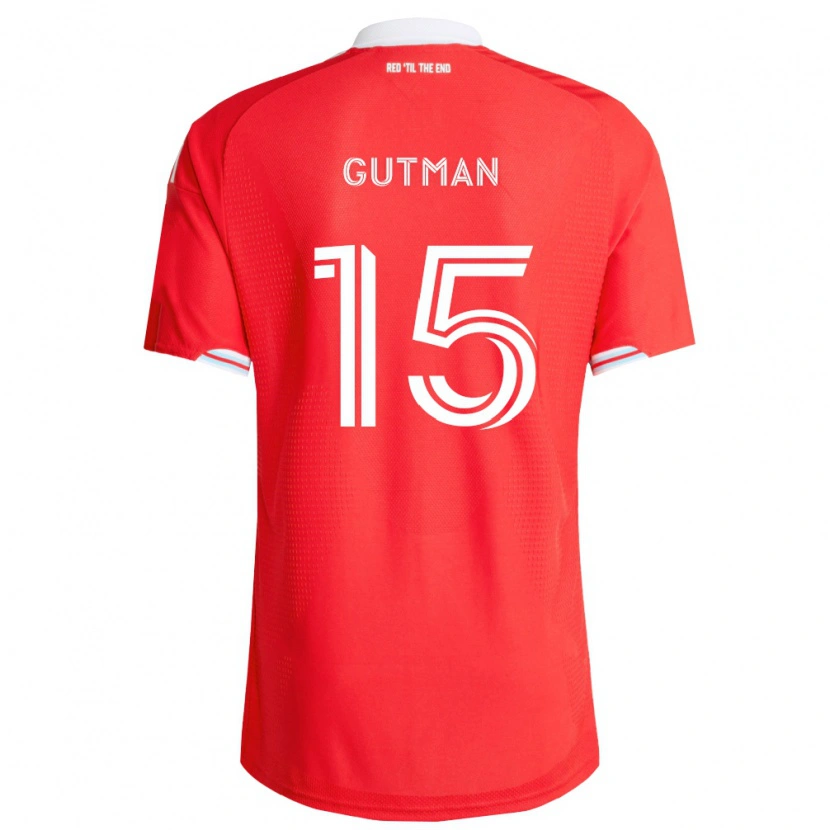 Danxen Mænd Andrew Gutman #15 Rød Dyb Blå Hvid Hjemmebane Spillertrøjer 2026/27 Trøje T-Shirt