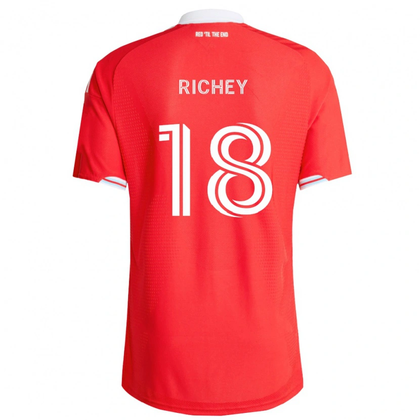 Danxen Mænd Spencer Richey #18 Rød Dyb Blå Hvid Hjemmebane Spillertrøjer 2026/27 Trøje T-Shirt