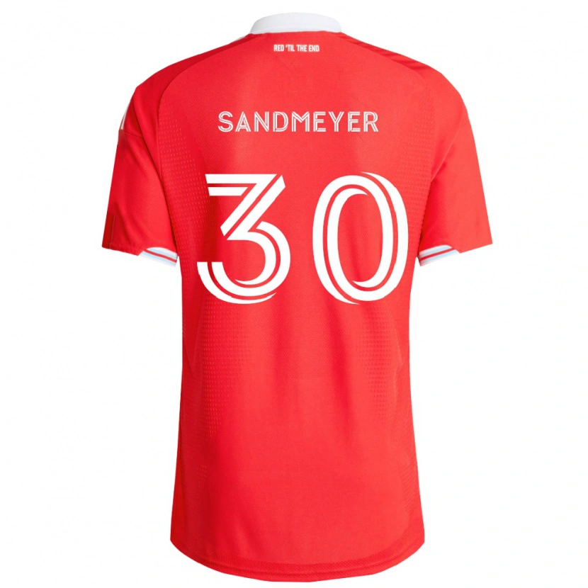 Danxen Mænd Jack Sandmeyer #30 Rød Dyb Blå Hvid Hjemmebane Spillertrøjer 2026/27 Trøje T-Shirt