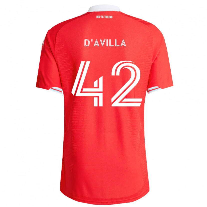 Danxen Mænd Djé D'avilla #42 Rød Dyb Blå Hvid Hjemmebane Spillertrøjer 2026/27 Trøje T-Shirt