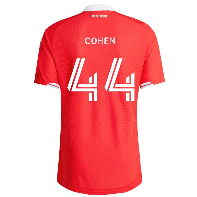 Danxen Mænd Josh Cohen #44 Rød Dyb Blå Hvid Hjemmebane Spillertrøjer 2026/27 Trøje T-Shirt
