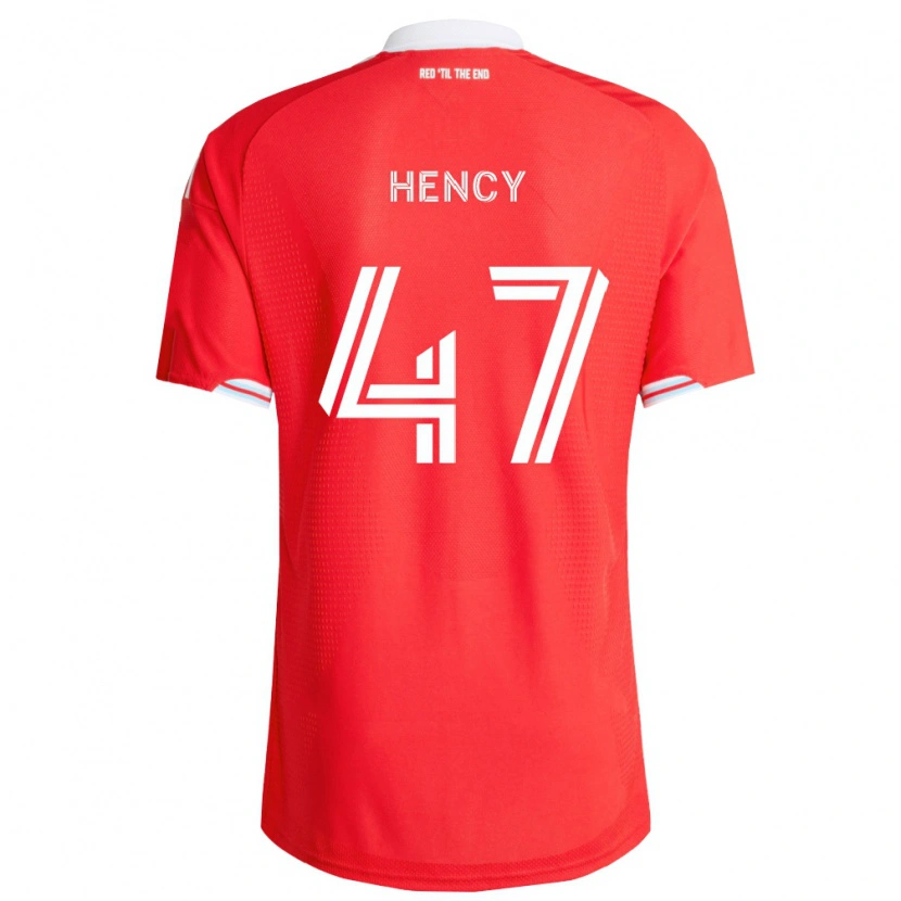 Danxen Mænd Billy Hency #47 Rød Dyb Blå Hvid Hjemmebane Spillertrøjer 2026/27 Trøje T-Shirt