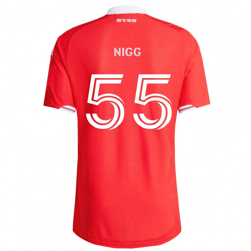 Danxen Mænd Damian Nigg #55 Rød Dyb Blå Hvid Hjemmebane Spillertrøjer 2026/27 Trøje T-Shirt