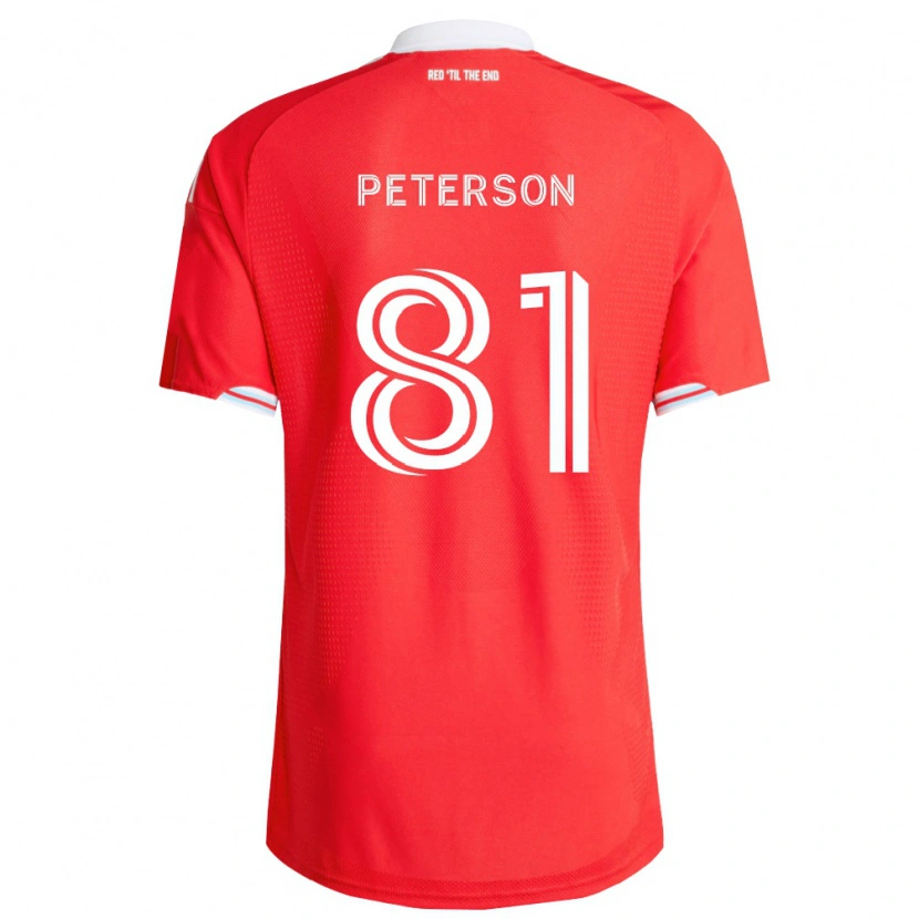 Danxen Mænd Lukas Peterson #81 Rød Dyb Blå Hvid Hjemmebane Spillertrøjer 2026/27 Trøje T-Shirt