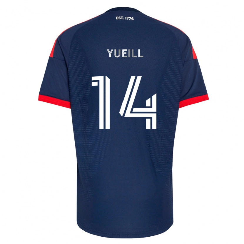 Danxen Mænd Jackson Yueill #14 Kongelig Blå Rød Hvid Hjemmebane Spillertrøjer 2026/27 Trøje T-Shirt