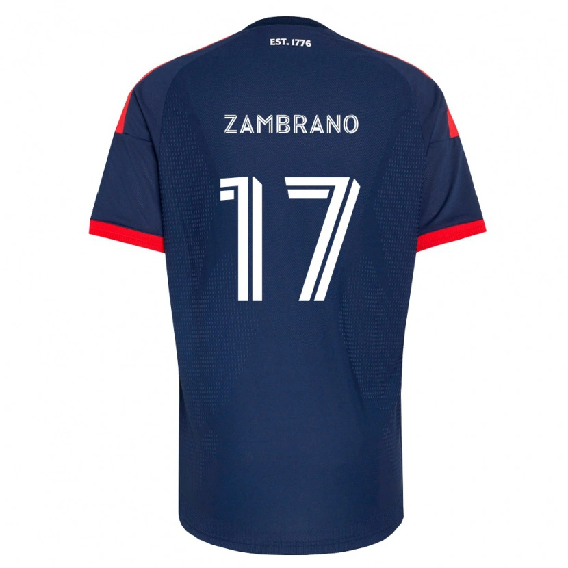 Danxen Mænd Marcos Zambrano #17 Kongelig Blå Rød Hvid Hjemmebane Spillertrøjer 2026/27 Trøje T-Shirt