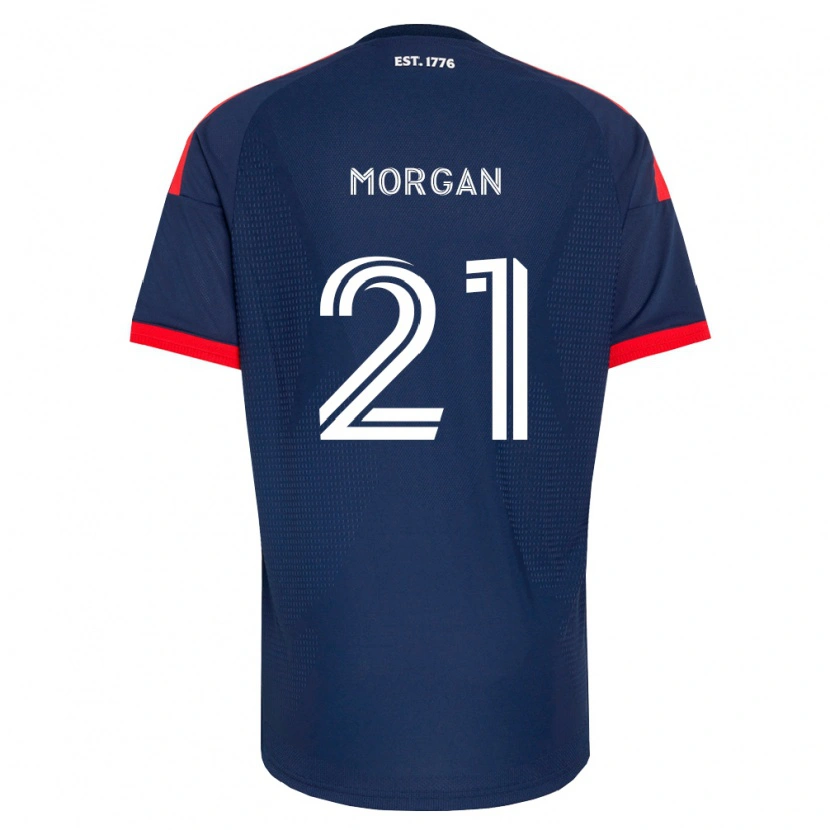 Danxen Mænd Myles Morgan #21 Kongelig Blå Rød Hvid Hjemmebane Spillertrøjer 2026/27 Trøje T-Shirt