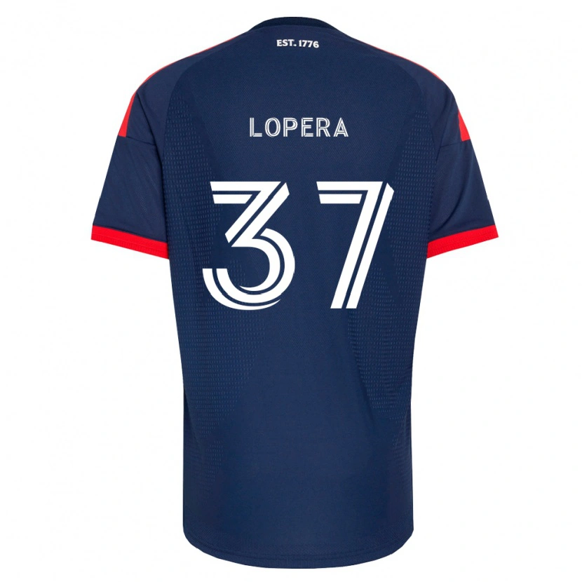 Danxen Mænd Steban Lopera #37 Kongelig Blå Rød Hvid Hjemmebane Spillertrøjer 2026/27 Trøje T-Shirt