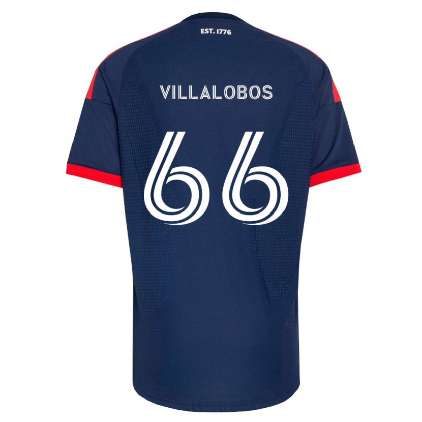 Danxen Mænd Ivan Villalobos #66 Kongelig Blå Rød Hvid Hjemmebane Spillertrøjer 2026/27 Trøje T-Shirt