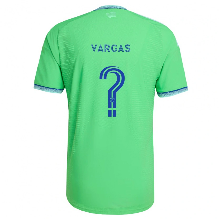 Danxen Mænd Abad Vargas #0 Grøn Lyseblå Hjemmebane Spillertrøjer 2026/27 Trøje T-Shirt