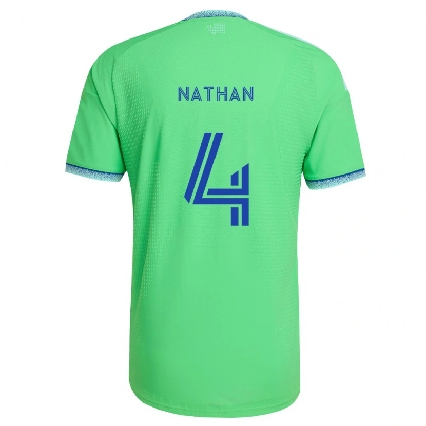 Danxen Mænd Nathan #4 Grøn Lyseblå Hjemmebane Spillertrøjer 2026/27 Trøje T-Shirt
