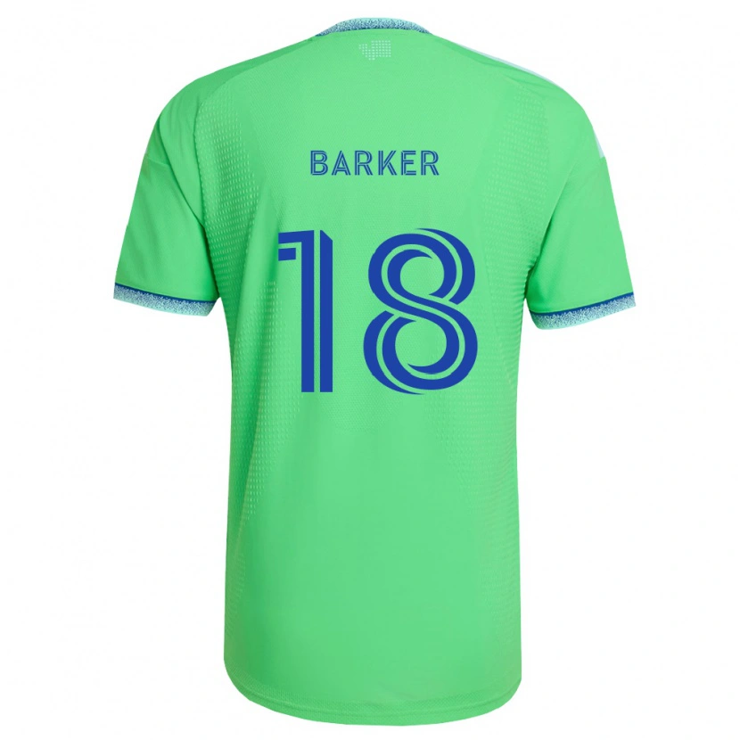 Danxen Mænd Alicia Barker #18 Grøn Lyseblå Hjemmebane Spillertrøjer 2026/27 Trøje T-Shirt
